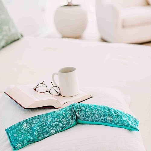 Miniatura 6 de Almohadilla térmica para microondas para cuello y hombros, envoltura térmica, paquete frío y caliente, semillas de lino, perfumadas sin perfume,