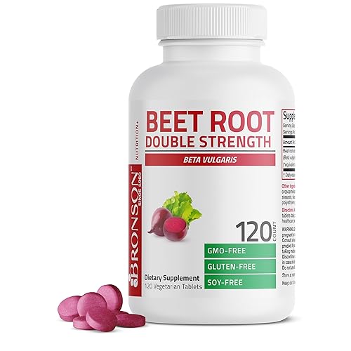 Bronson Beet Root Double Strength, Non-GMO, 120 Vegetarian Tablets