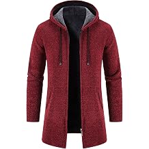 Long Winter Coats for Men Long Cardigan Hoodies Full Zip Sweaters Fashion Knitted Men Regular Fit Sweater Hooded Coat