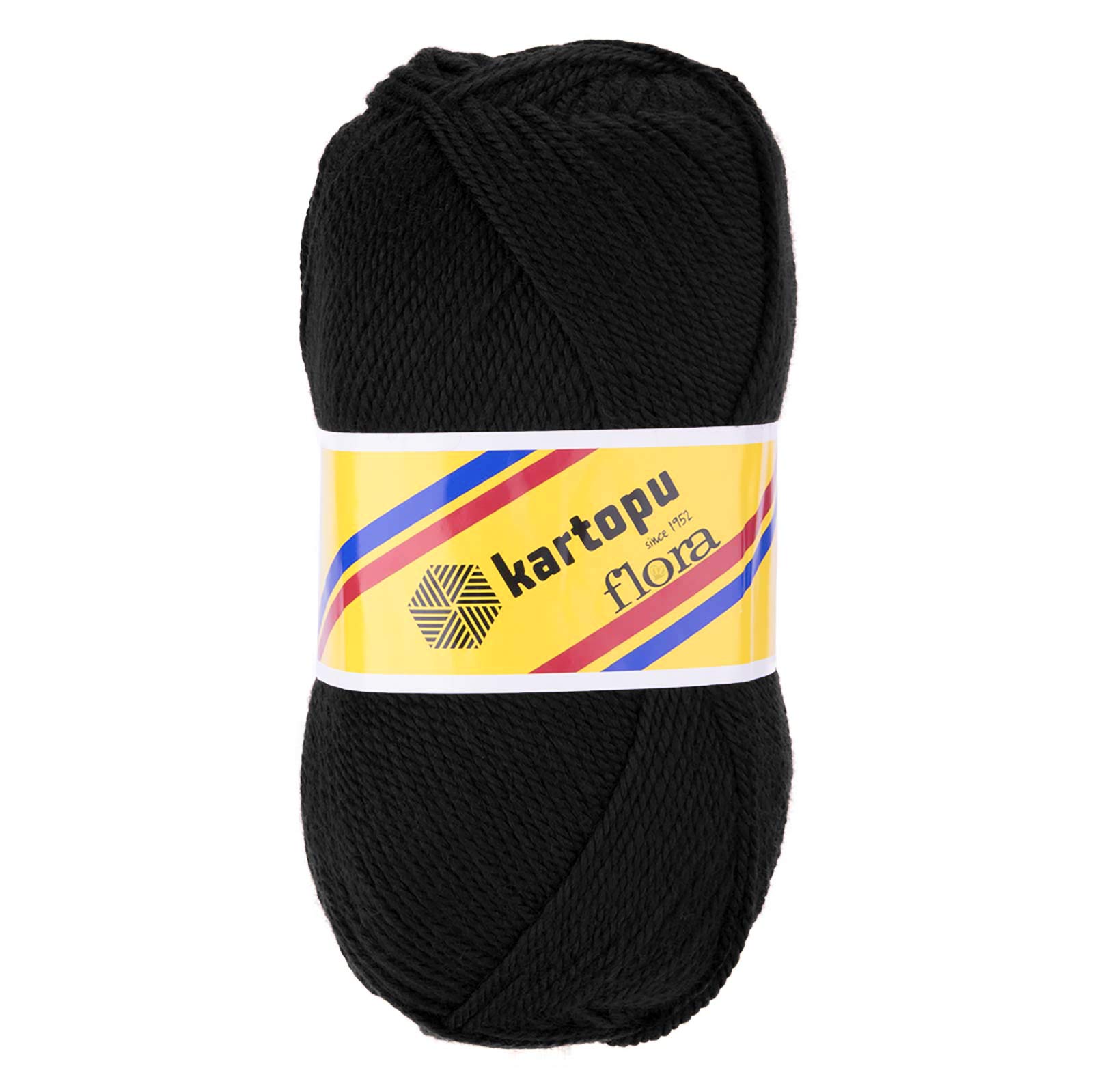 KARTOPU FLORA Acryl-Wolle – 500g Packung (5x100g) Zum Stricken & Häkeln, Farbe K940 Schwarz