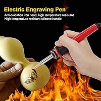 Vista 7 de Pyrography Pen Kit, Pyrography Pen Tips, for Metal Glass Wood for Metal Plastic(US Standard 110-220V)