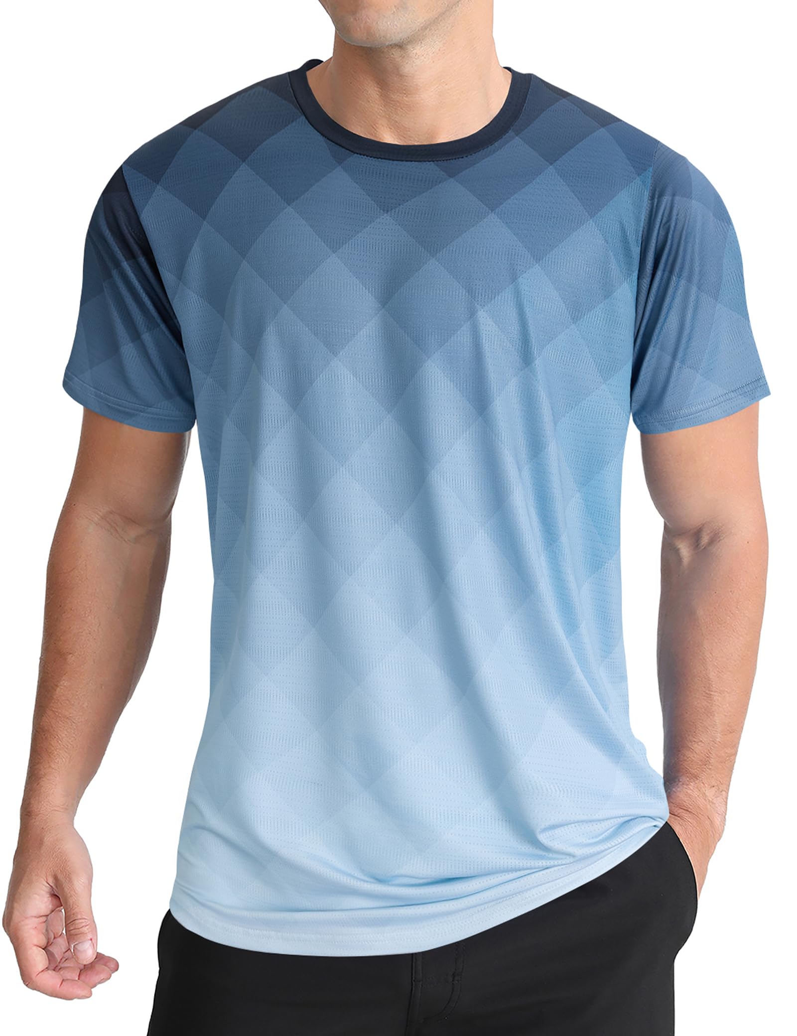 APTRO Herren Sport Tshirts Herren Trainingsshirt Funktionsshirt Schnelltrocknend Sportshirt Gym Shirt Farbverlauf