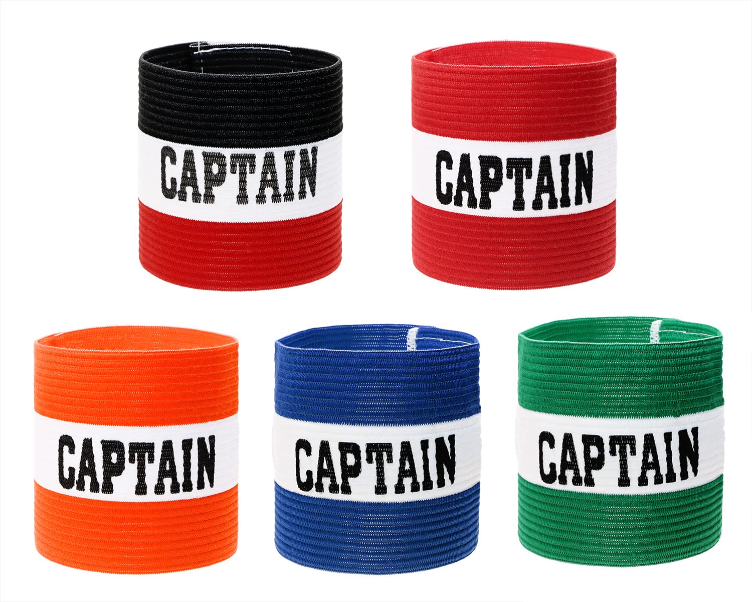 5PCS Captain Armbands 9x30CM/3.54x11.81inch Adjustable Leader Armband for Soccer Basketball Volleyball School Team Competition Coach Players Wrist Arm Bandsï¼Ë†5 Colorsï¼â€°-image-34