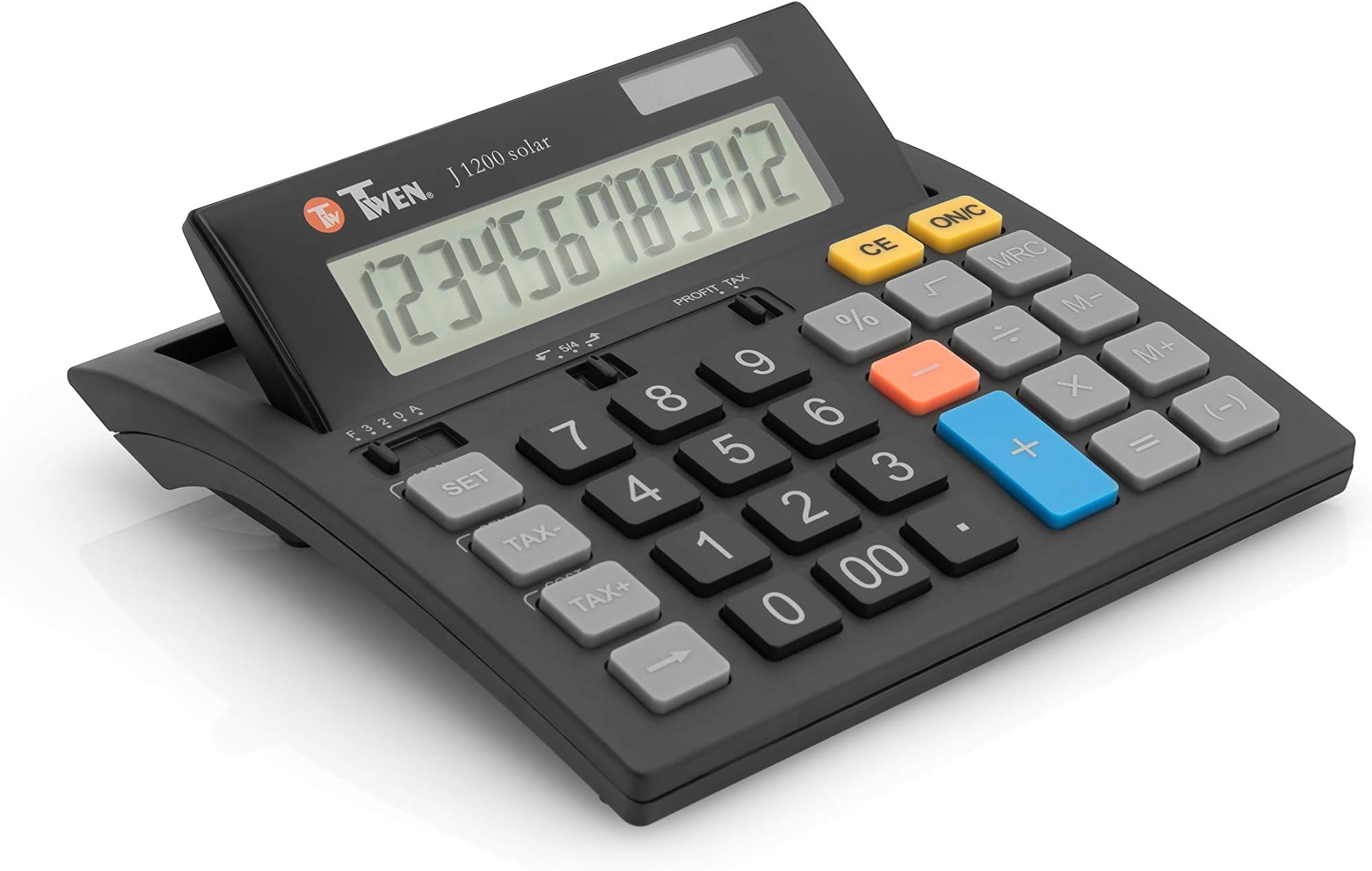 TWEN CALCULATRICE DE BUREAU J-1200 SOLAR, 12 CARAC.