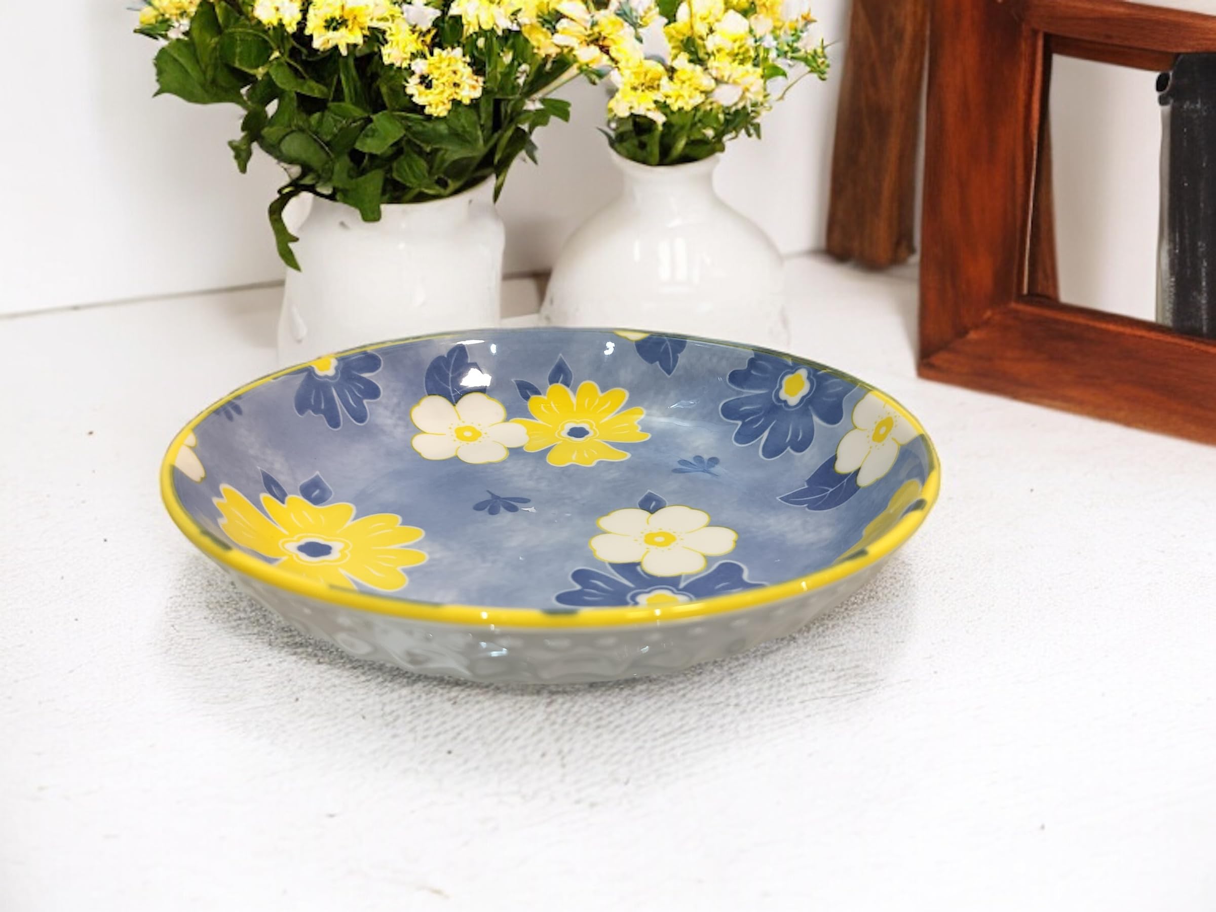 Lemon Tree Snack Serving Plate 20 cm Round Ceramic Deep Salad, Pasta Plate | Dinner Plates for Kitchen Microwave, Dishwasher & Oven Safe (Pink) (B0CW9WPR6G) Amazon Price History, Amazon Price Tracker