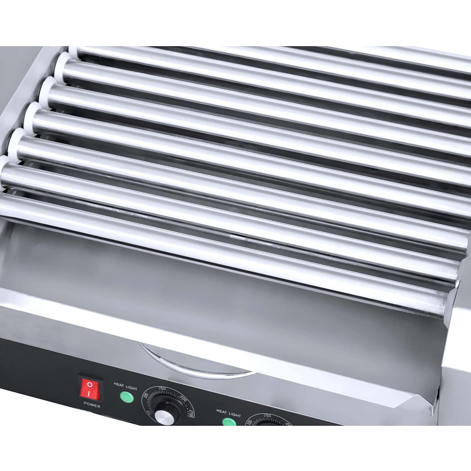 FAXIOAWA Hot Dog Roller Warmer Grill Cooker Machine, Commercial 11 Rodillos antiadherentes Bun Warmer Hot Dog Salchicha Griller para el hogar, Tienda, Snack, Bar