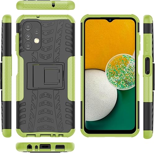 Miniatura 3 de Asuwish Funda de teléfono para Samsung Galaxy A13 4G con protector de pantalla de vidrio templado y soporte delgado, funda protectora híbrida