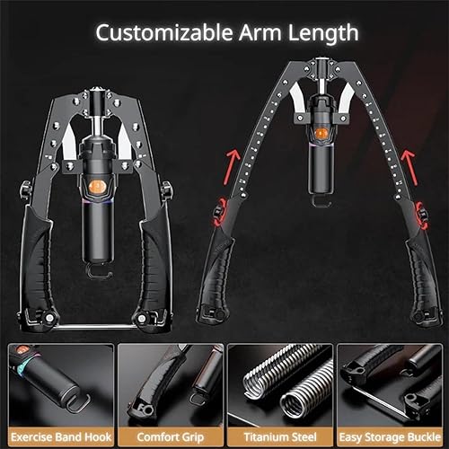 Miniatura 3 de Máquina de prensa de pecho, tornado de potencia hidráulica, ajustable de 22 a 440 libras, entrenamiento de pecho de brazo de potencia hidráulica