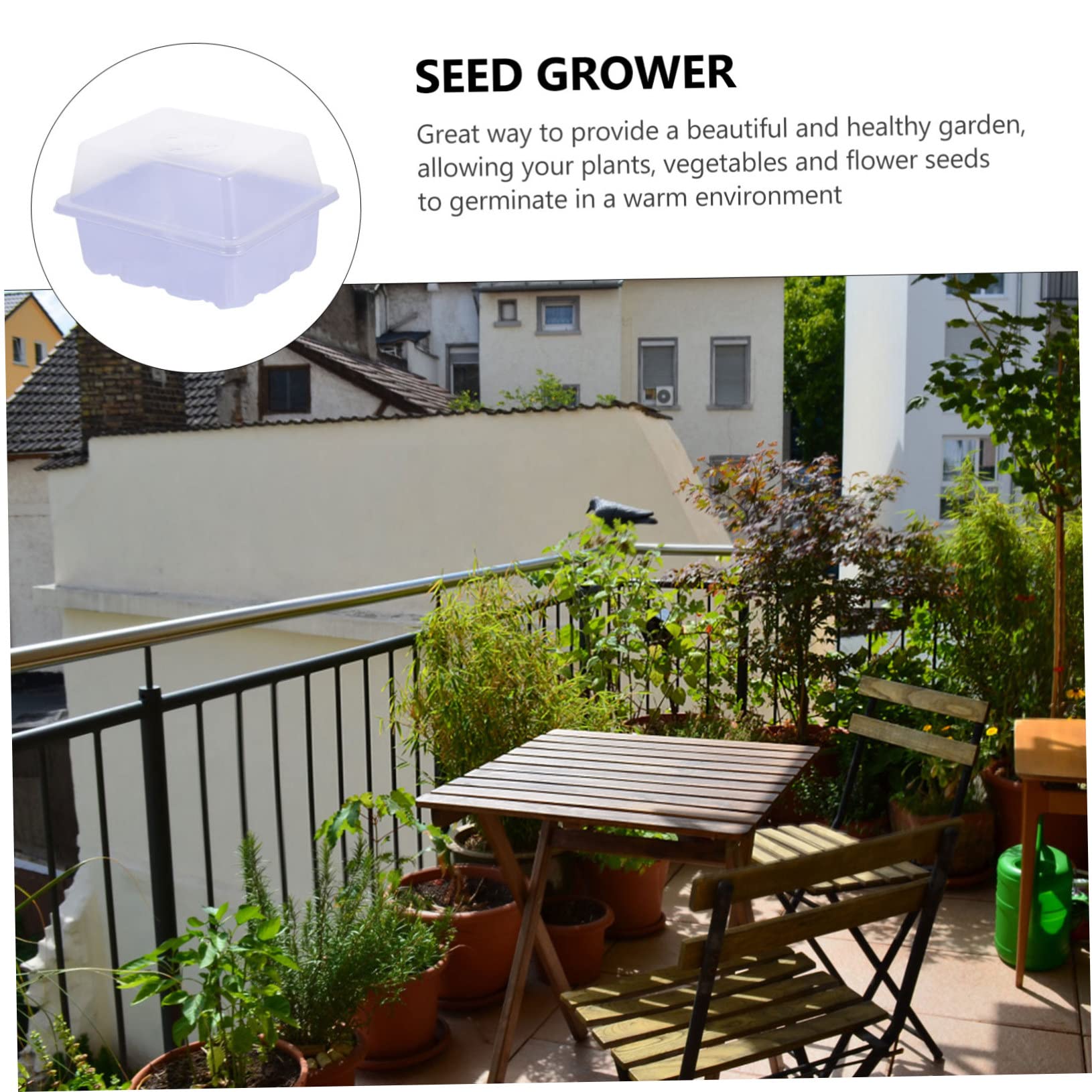 ibasenice 4 Ensembles Boîte à Semis Propagateurs Graine De Démarrage Germées De Haricot Mungo Bacs De Jardin pour Plantes Plateaux De Germination Propagation Blanche Plastique