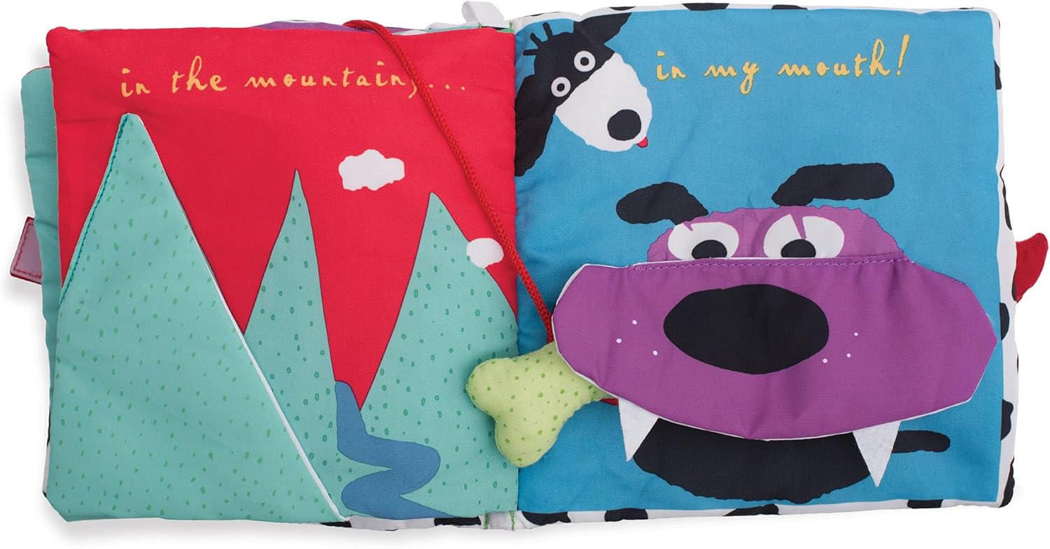 Manhattan Toy Soft Activity Book with Tethered Toy, Where's The Bone?