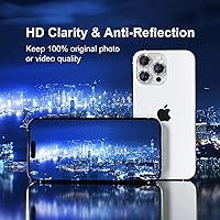 Vista 110 de Misea [3+1] for iPhone 14 Pro/iPhone 14 Pro Max Camera Lens Protector Bling, 9H Tempered Glass Camera Cover Screen Protector Metal Individual Ring