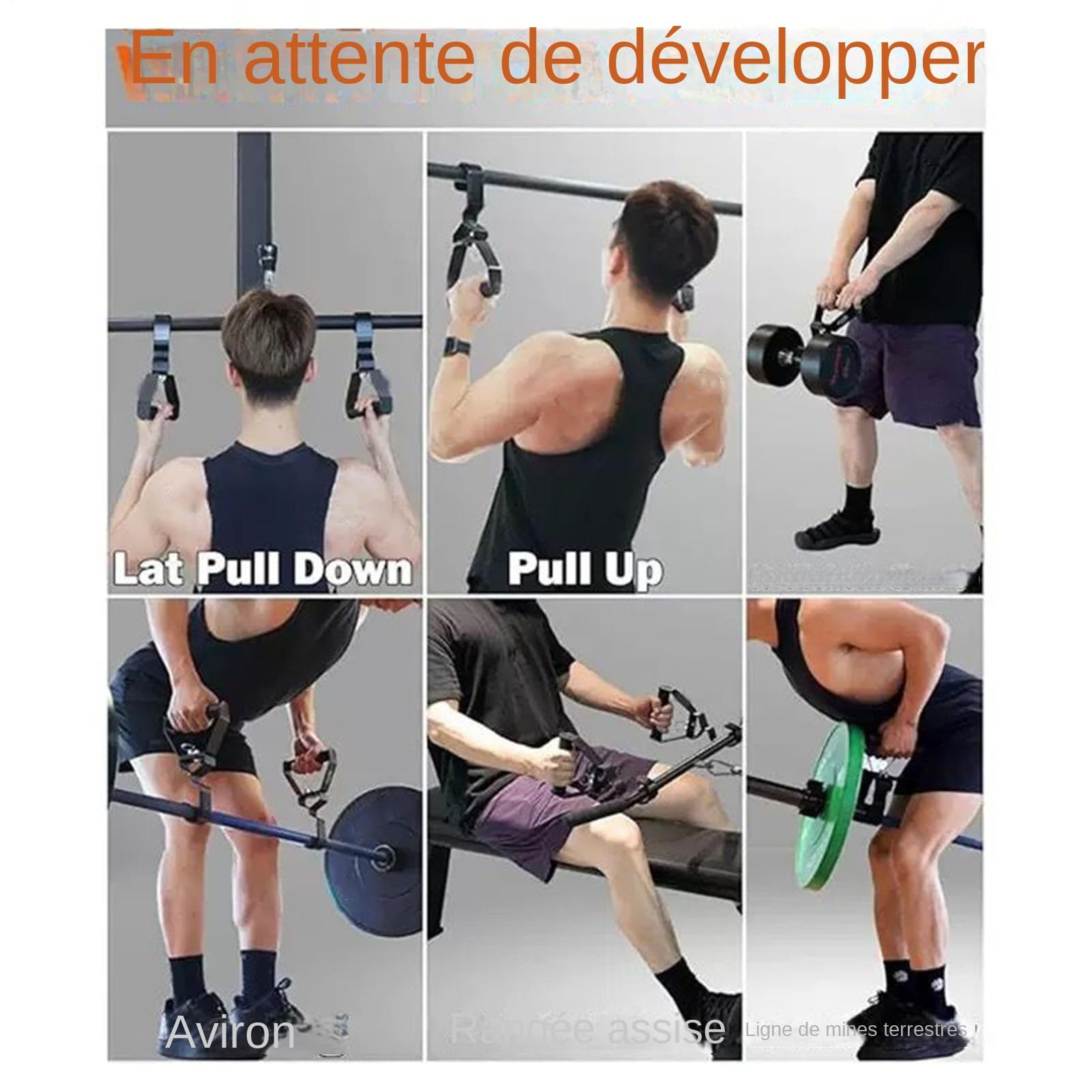 Poignées Pour Tractions 2 Pièces Poignées de Sport Réglables