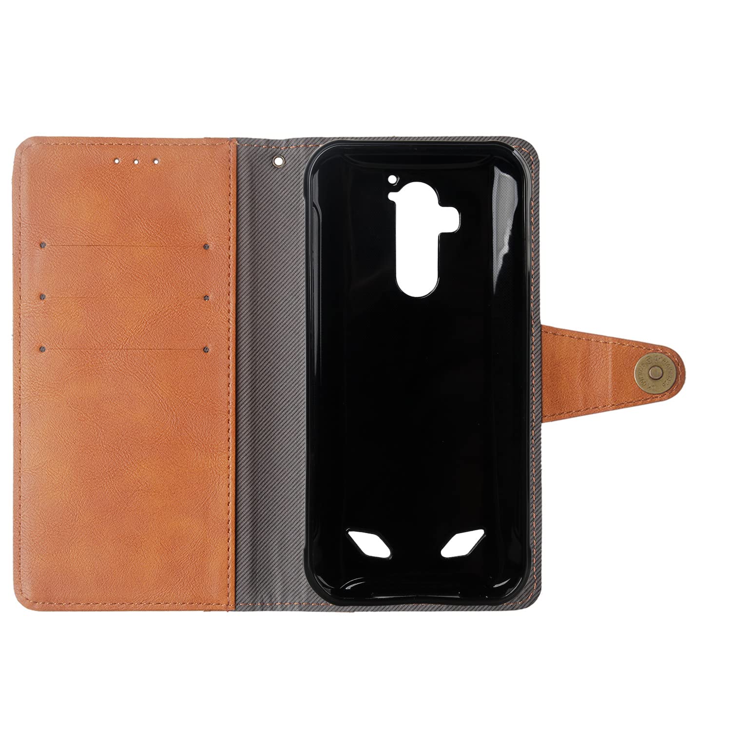 Custodia Portafoglio In Pelle PU Con Magnetica Per Gigaset GX290 / GX290 Plus / GX290 Pro, Nero, Con Slot Per Carte E Supporto