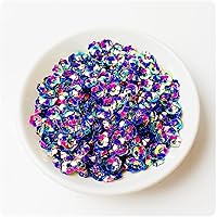 Vista 13 de 4.23 oz Loose Sequins,6 mm Cup Iridescent Spangles for DIY,Glitter Flower Embroidery Sequins for Jewelry Making Handmade Decorations(White 1)