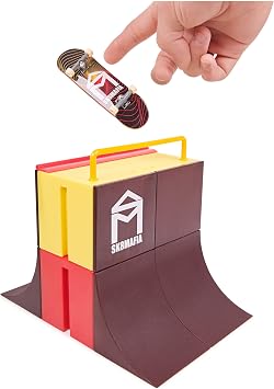Tech Deck - Finger Skate - Starter Set X-Connect SK8MAFIA Green Wall Skatepark 100% Customisable to Build and Personalise + 1 Exclusive Finger Skateboard - Mini Skateboard - Toy
