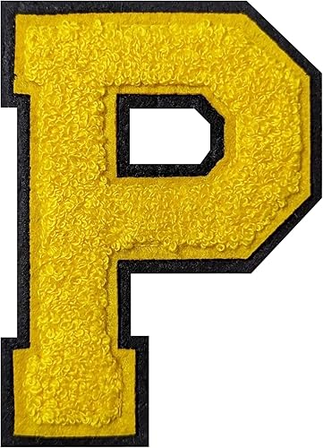 Miniatura 89 de 2 parches de letras de felpilla termo-adhesivas de 4.5 pulgadas, parches de letras universitarias con puntada de felpilla roja/blanca para ropa (H)