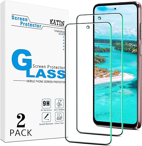 KATIN Paquete de 2 protectores de pantalla para Motorola Moto G Stylus 5G (2023) no apto para la versión 202220212020 Vidrio templado, antiarañazos,