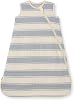 Burt's Bees Baby Unisex Newborn Essentials 100% Organic Cotton Beekeeper Wearable Blanket, Quilted Blue Rugby Stripe, Medium