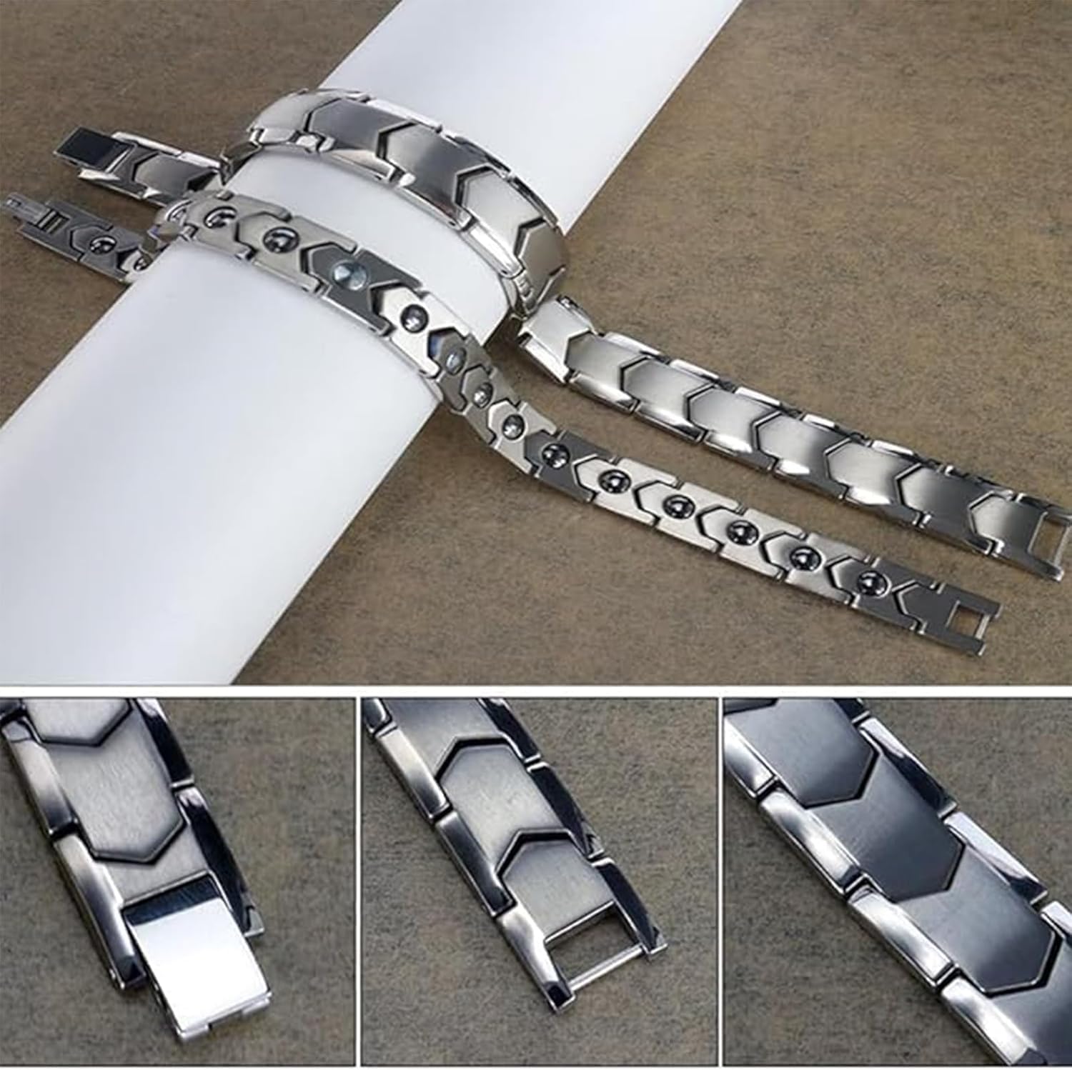 Prosta Power Magnetic Copper & Titanium Wristband - Adjustable Unisex Bracelet - View #8