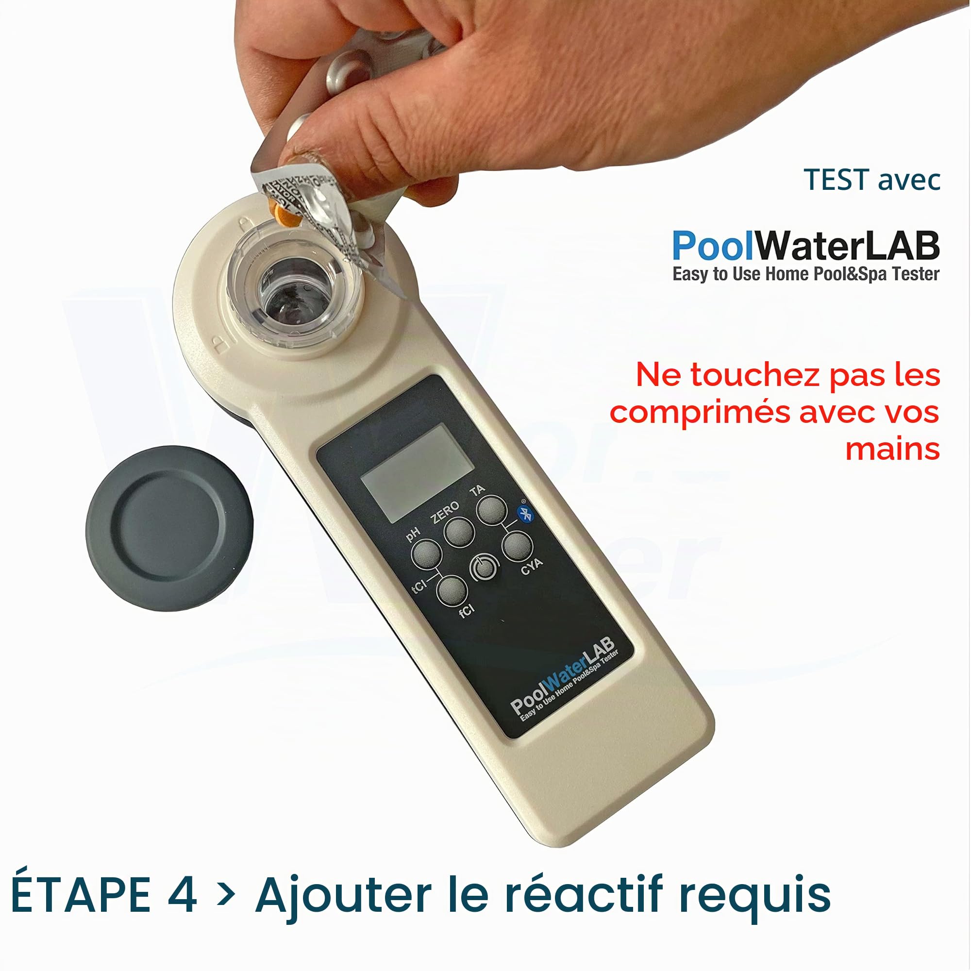 PoolLab 1.0 + accessoires testeur électronique d'eau de piscine