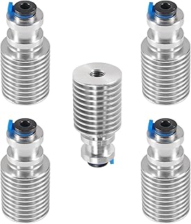 5Pcs V6 1.75mm Heat Sink Cooler Heatsink Aluminum 3D Printer Radiator Built-in Bowden Tube Connector with Collet Clip for V6 Prusa i3 MK3 J-Head Extruder Hotend