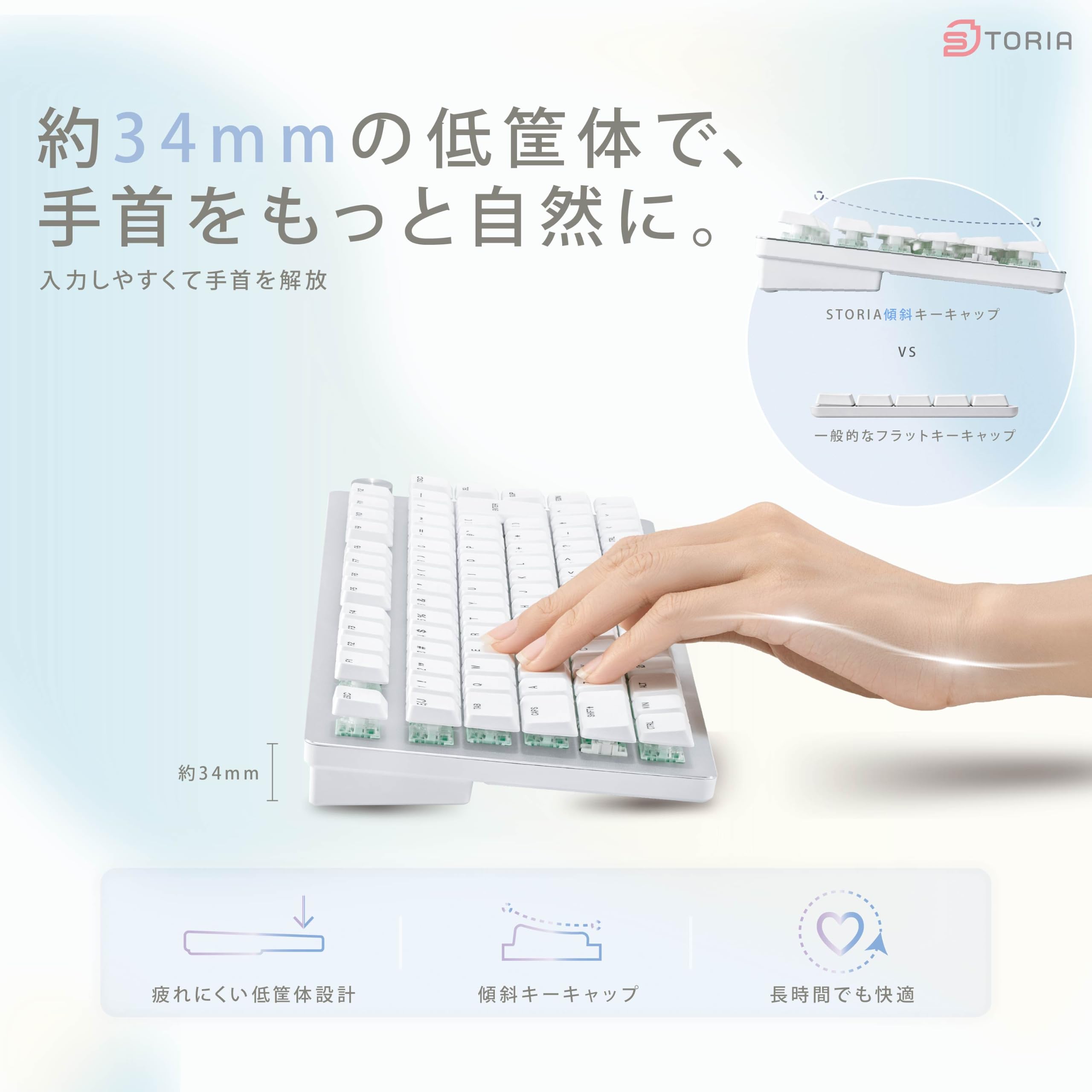 Amazon | STORIA Comet 75 ラピッドトリガー ロープロファイル 75%日本