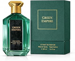 Green Empire – Woody, Aromatic, Green, Amber – Extrait de Parfum Long-Lasting Dubai Fragrance for Men & Women, 3.4 oz / 100ML