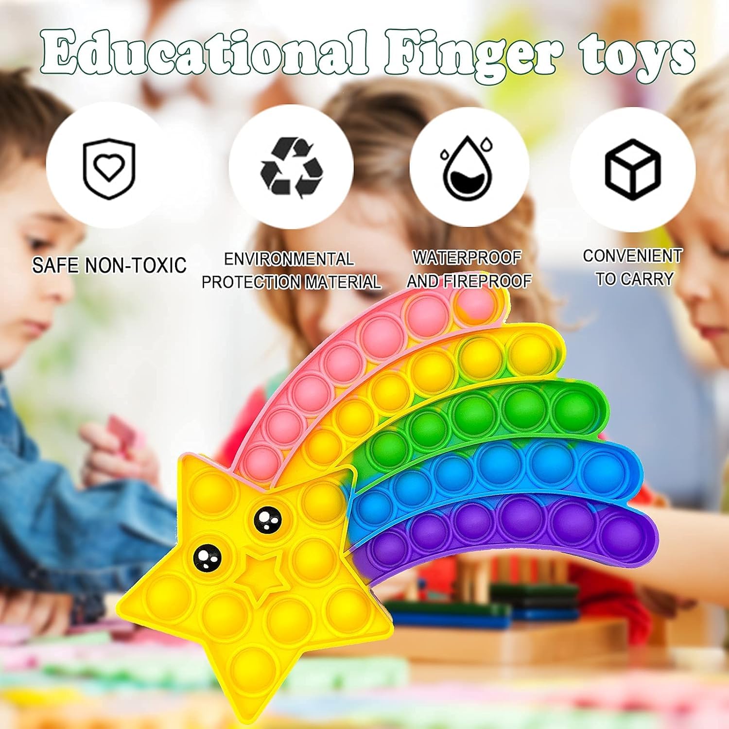 Popit Fidget Toy - Jouet Sensoriel Anti-stress - Pour Enfants Et Adultes, Autisme, TDAH
