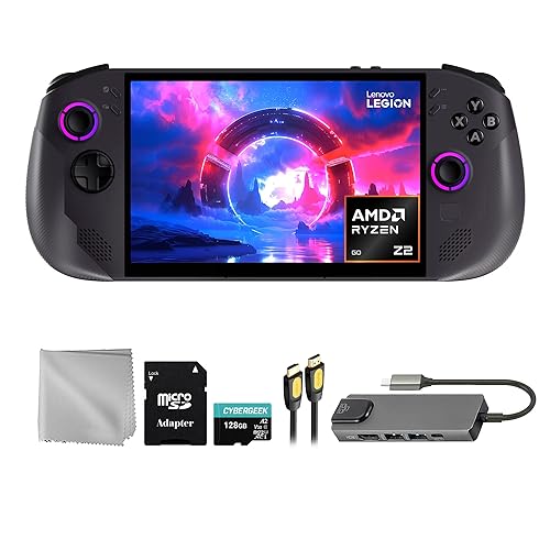 Lenovo Legion Go S 1TB SSD AMD Ryzen Z2 Go CPU Gaming Handheld 8-inch Touchscreen 120Hz, Mytrix Hub, 128GB MicroSD Card, 4 Accessories: 5 in 1 Bundle