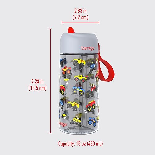 Miniatura 7 de Bentgo Juego de mochila 2 en 1 para niños y bolsa de almuerzo aislada botella de agua - Nuevo y mejorado 2023 (camiones), Varios colores, Bentgo