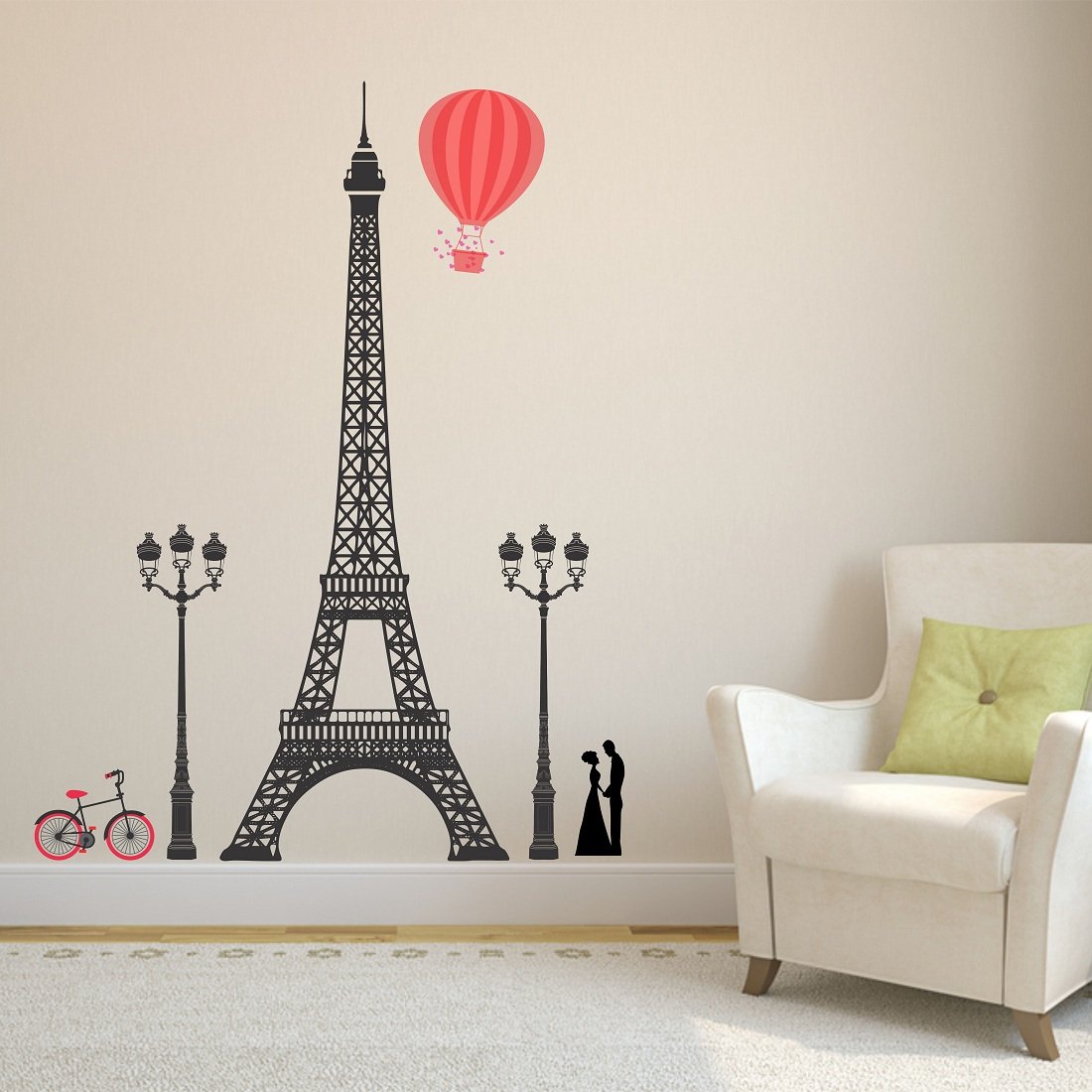 Wallstick Paris Love City wallstickers (Vinyl 120 cm x 90 cm)-picture-27