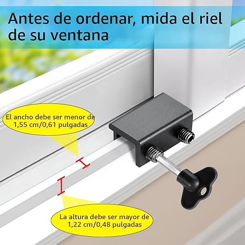 Miniatura 3 de ZRFCXE Cerraduras para ventana, paquete de 4 cerraduras de ventana corredizas con llave para puertas correderas verticales y horizontales, fáciles