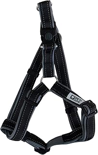 Pet Zone Dog Harness Large 24–36 Inch Adjustable Fit | Secure & Comfortable Harness for Dogs Up to 70 lbs | Durable Black Nylon with Quick-Release Buckle