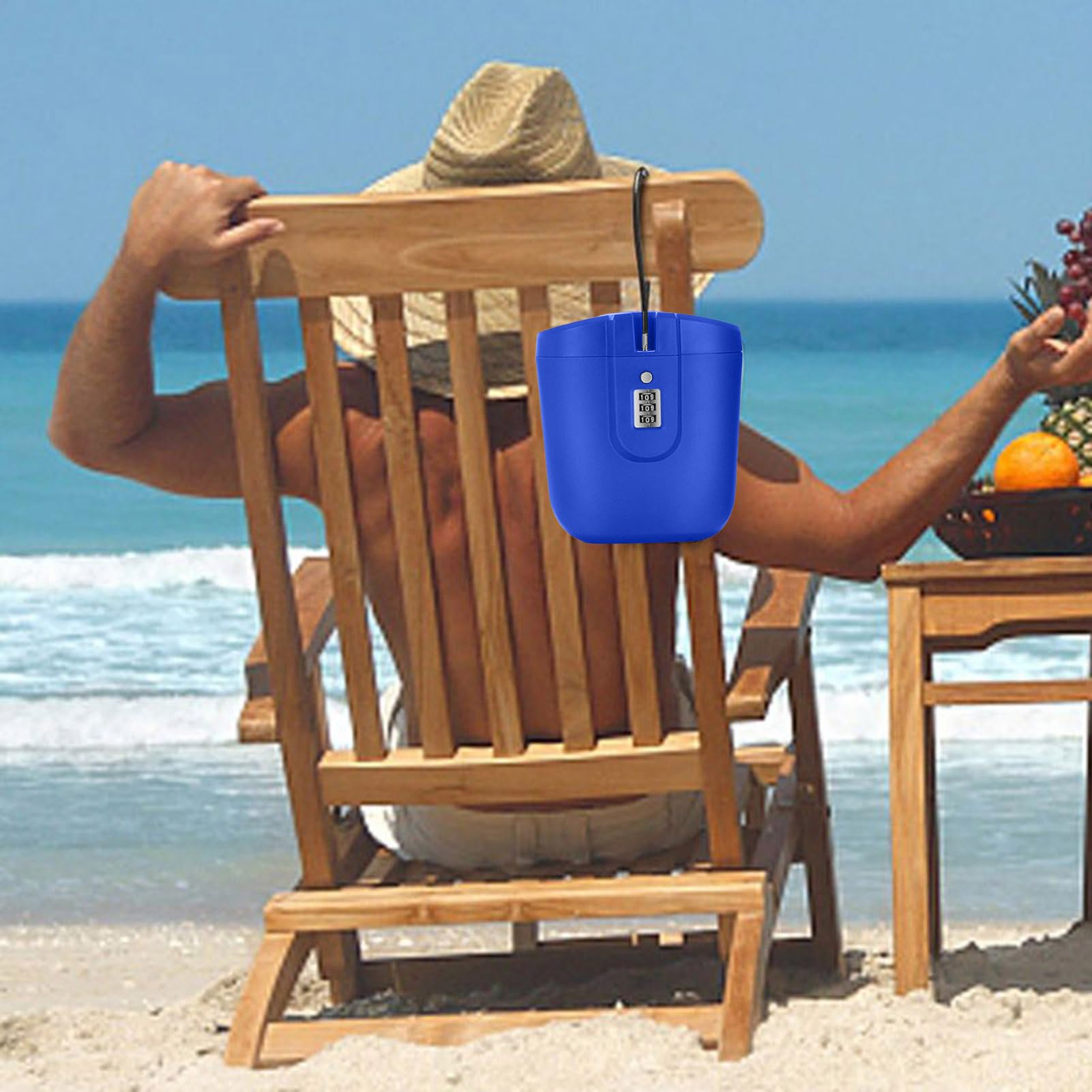 Cassaforte con lucchetto da spiaggia, contenitore per agenti immobiliari, con serratura a combinazione personale | 4,8 mm impermeabile da viaggio con codice numerico, custodia sicura per