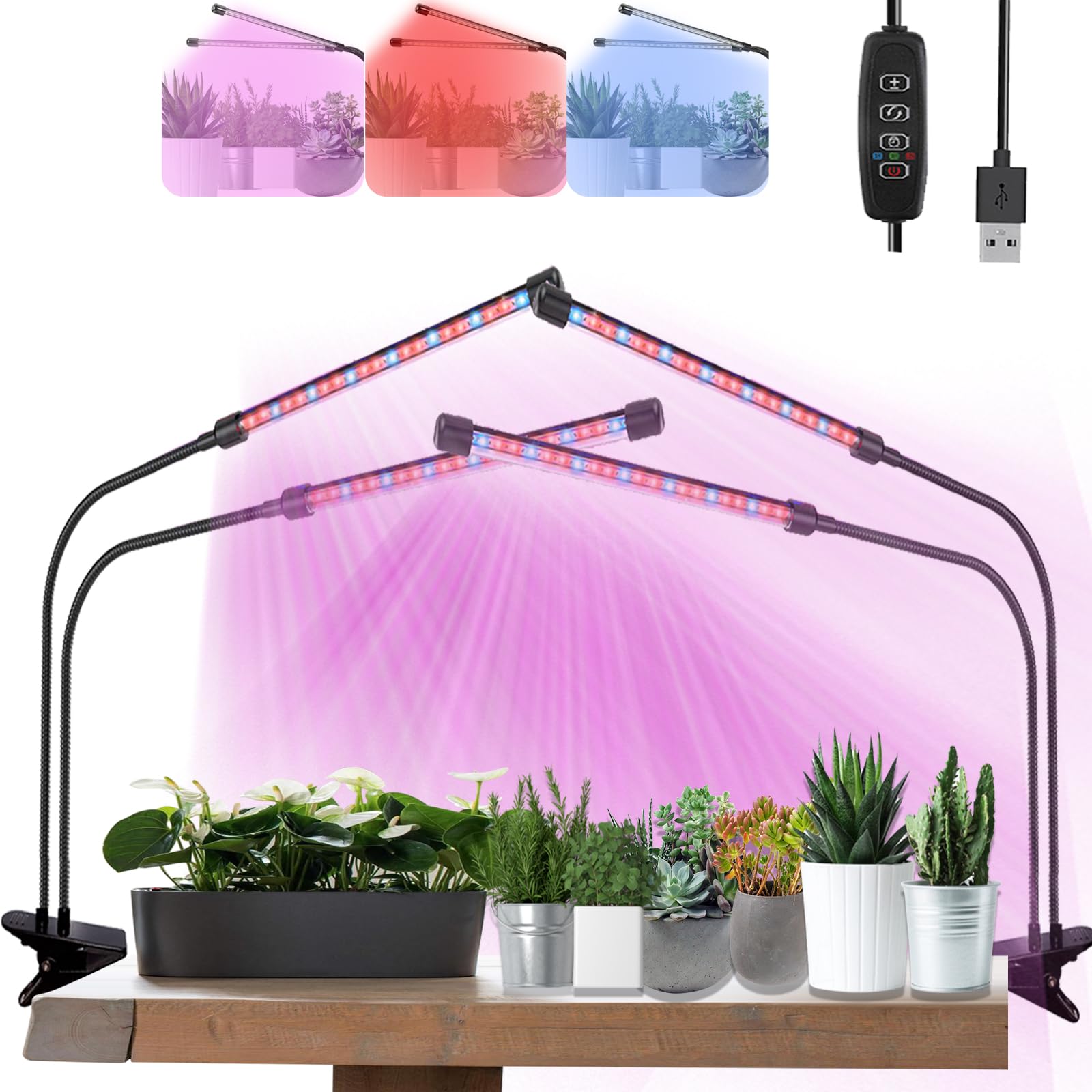 Grow Lights for Indoor Plants,Plant Growing Lights with Auto On Off Timer