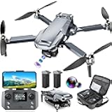 GPS Drone with 4K Camera for Adults, Foldable RC Quadcopter with 1640ft Range Video Transmission, 3-Axis Gimbal, 46 Mins Flight Time, Auto Return, Follow Me, Circle Fly, Waypoint Fly, Gesture Control
