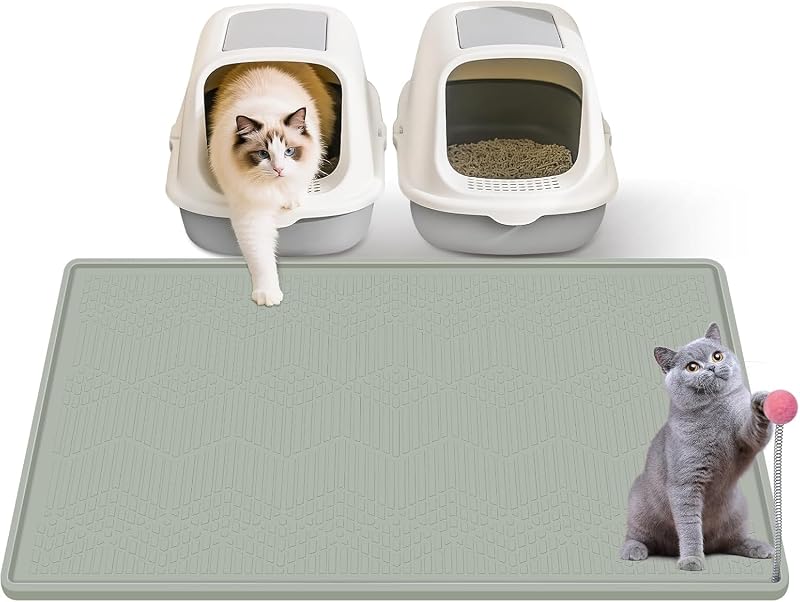 Tapete para Caixa de Areia de Gatos em Silicone Texturizado Vokolesd Verde – 1 unidade