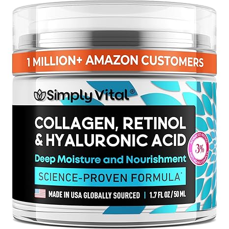 SimplyVital Collagen, Retinol & Hyaluronic Acid Cream  For Men