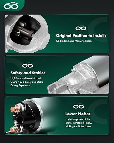 Miniatura 271 de SCITOO Arrancadores Nuevo Ajuste para Nissan Frontier Pickup Xterra 2002 2003 2004 3.3L 17859