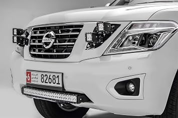 ZROADZ Z327871 Front Bumper, Black, 1 Pack 2010-2017 Nissan Patrol Y62 Front Bumper Center LED Bracket to mount 30 Inch LED Light Bar - PN #Z327871