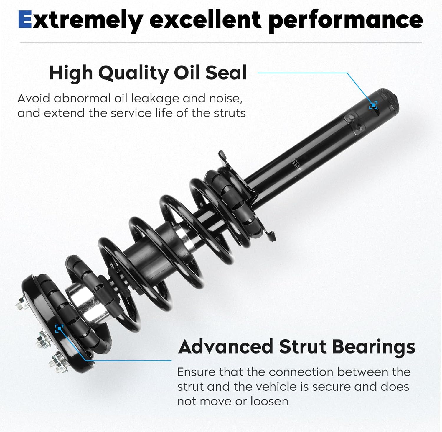Front and Rear Complete Struts Assembly Shock Absorber w/Coil Spring Compatible with 1998-2002 Honda Accord 1999-2003 Acura TL, Replace for 171691L 171691R, 4Pcs