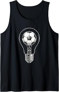 Soccer Lightbulb Ball for Players Coaches Funny Sports Tank Top