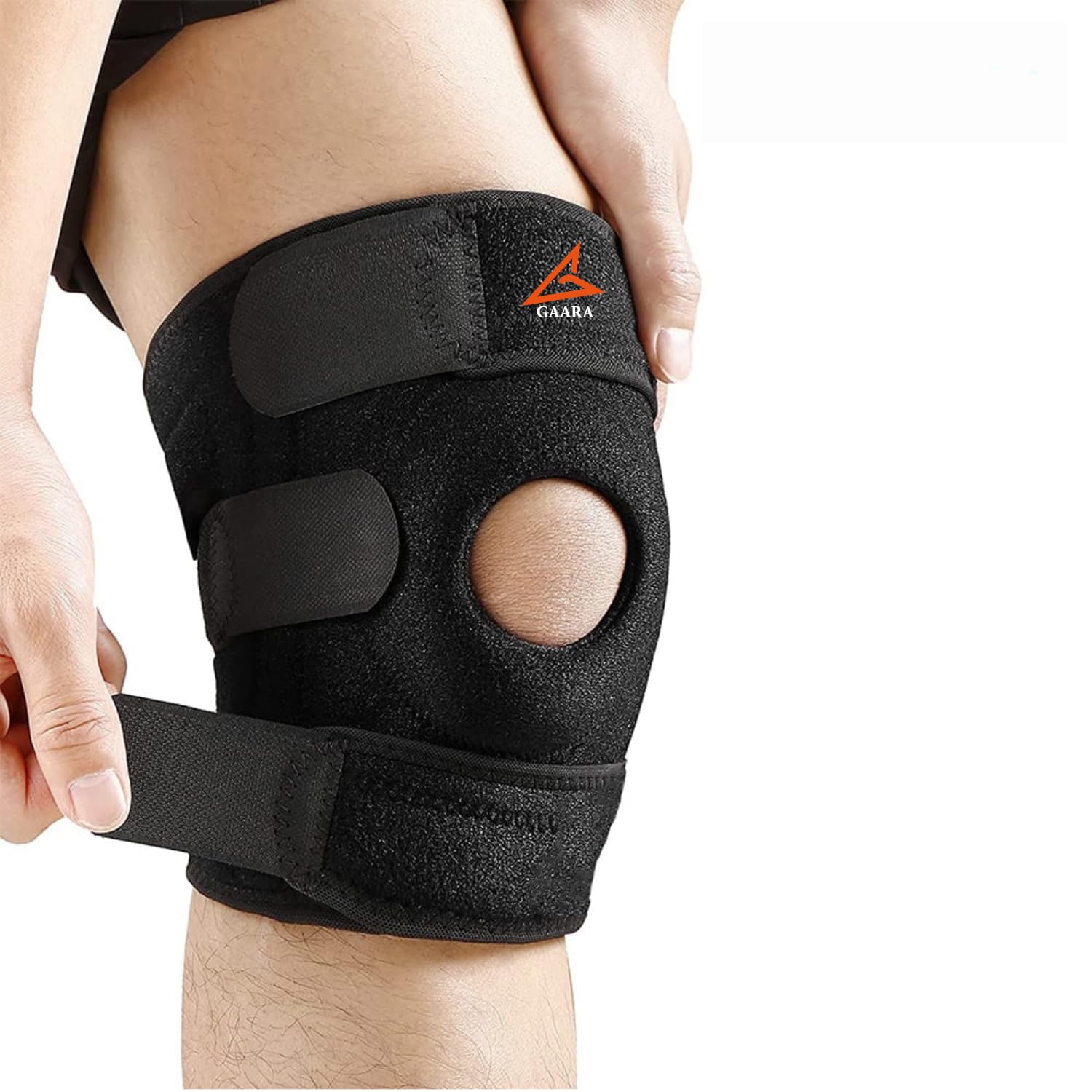 GAARA INDIA Knee Support Pro for Men & Women with Adjustable Bi-Directional Straps with Open Patella for Arthritis, ACL/MCL, Knee Cap Brace for Running, Sports, Pain Relief (Single, Free Size) (B0D1XYCFX2) Amazon Price History, Amazon Price Tracker