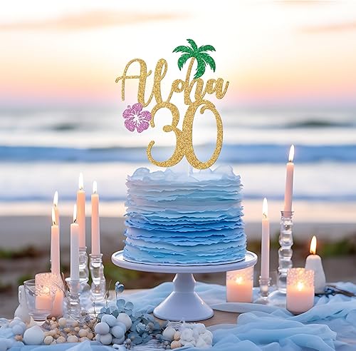 Miniatura 25 de Aloha 16 Cake Topper, Hawaiian 16th Birthday Decorations, Aloha Cake Decorations, Hello 16, Tropical Hawaiian Themed 16th Birthday Party Supplies