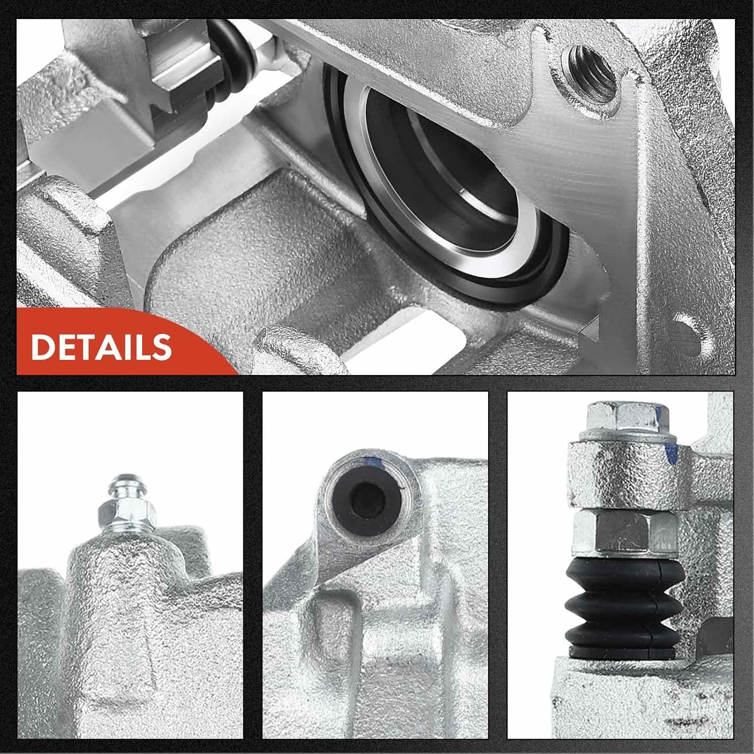 A-Premium Front Disc Brake Caliper Assembly with Bracket Compatible with Select Buick, Cadillac, Chevy and GMC Models - Malibu, LaCrosse, Regal, Impala, ELR, Equinox, Terrain, Allure, Cascada