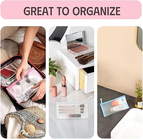 Miniatura 6 de EASYFUN Bolsas organizadoras de malla con cremallera, Champán, Moda Deporte Exterior