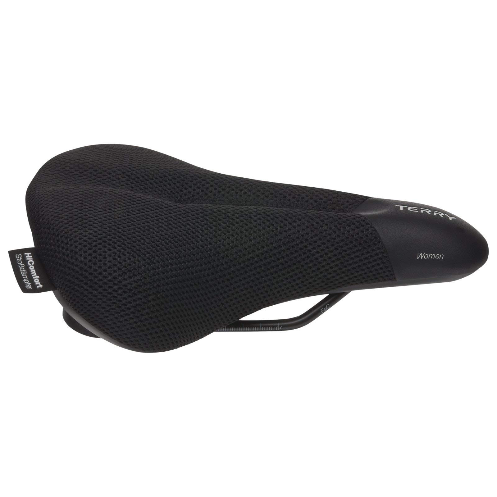 Terry Fisio ClimaVent Gel Woman Sattel mit Light FeC Stahl-Gestell und ClimaVent Obermaterial in der Farbe Schwarz, Sitzbreite: 9cm - 12cm, 423 003 75