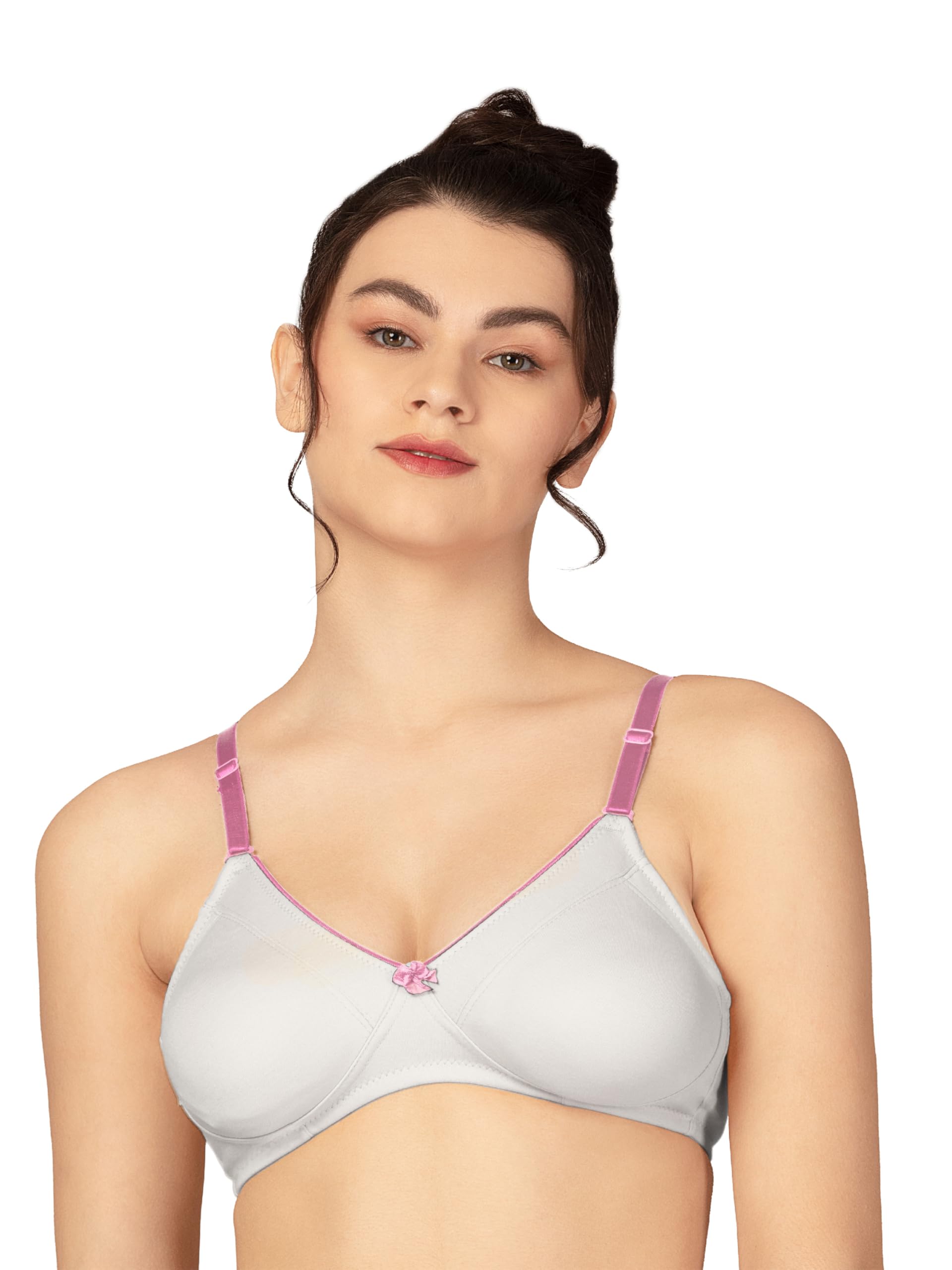 lovable Women Girls PC Interlock Seamless Full Coverage Non Padded Wireless T-Shirt Bra with Trasparent Strap-Nobel-picture-14
