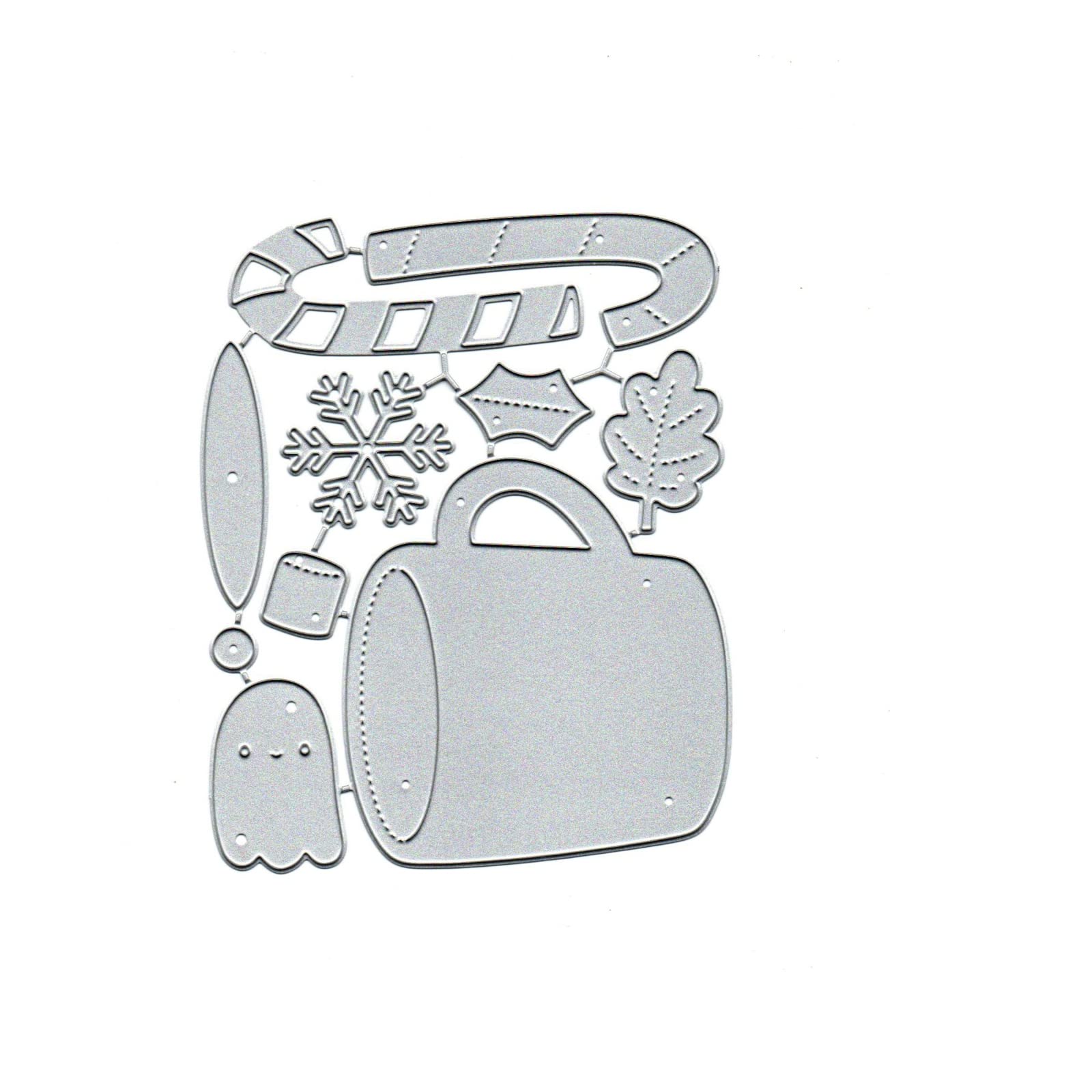 Christmas Snowflake Cup Metal Die Cuts,Merry Christams Snow Flower Leaf Cutting Dies Cut Stencils DIY Scrapbooking Decorativo Papel Scrapbooking Hacer tarjetas
