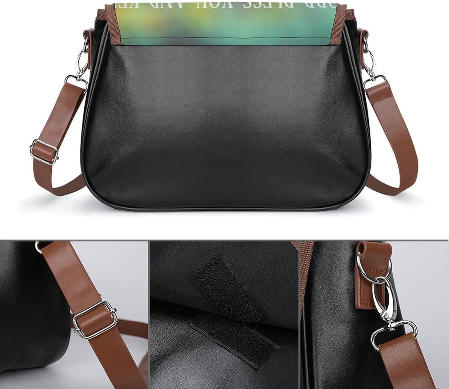 Numbers 6 24-26 The Lord Bless You And Keep YouWomen's Faux Leather Crossbody Bag, Waterproof Wrinkle-Resistant Shoulder Bag with Detachable Strap, Large Capacity Casual Handbag, Fashion Daily Purse F